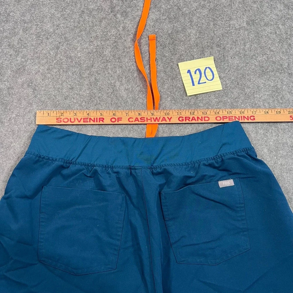 Figs Teal Orange High Waisted Zamora Jogger Scrub Pants‎ Women's Size XL Petite